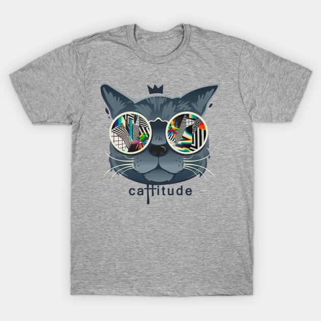 CATTITUDE T-Shirt by eimmonsta